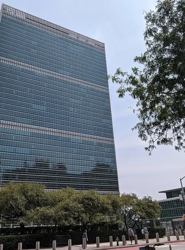 United Nations Headquarters buildings in New York City.